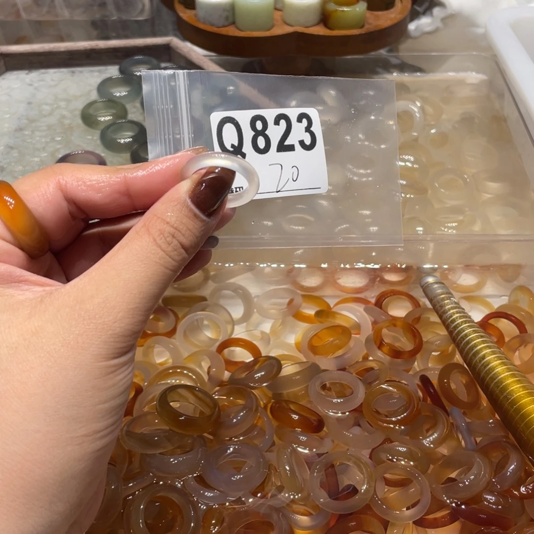 玛瑙/玉髓未镶嵌戒指823