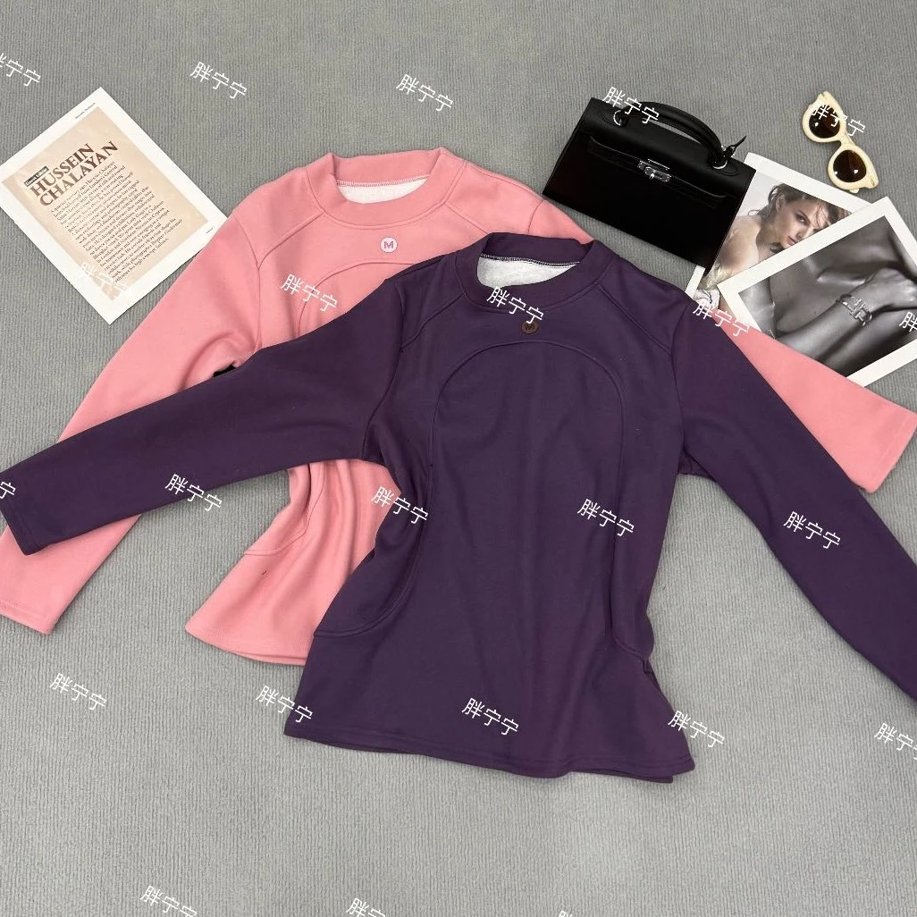 “显瘦神器”加绒M修容防风打底上衣卫衣（衣长67左右）