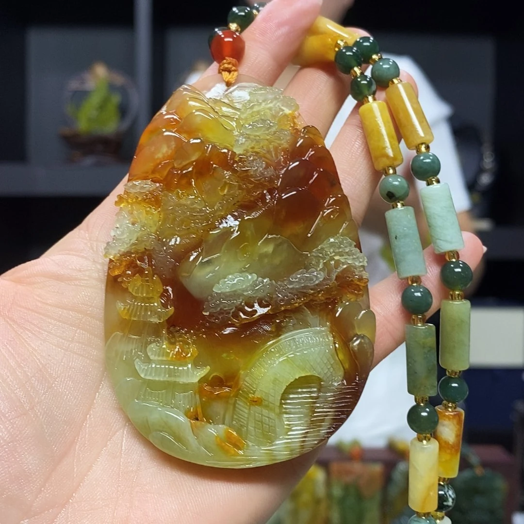 未镶嵌岫玉挂件吊坠