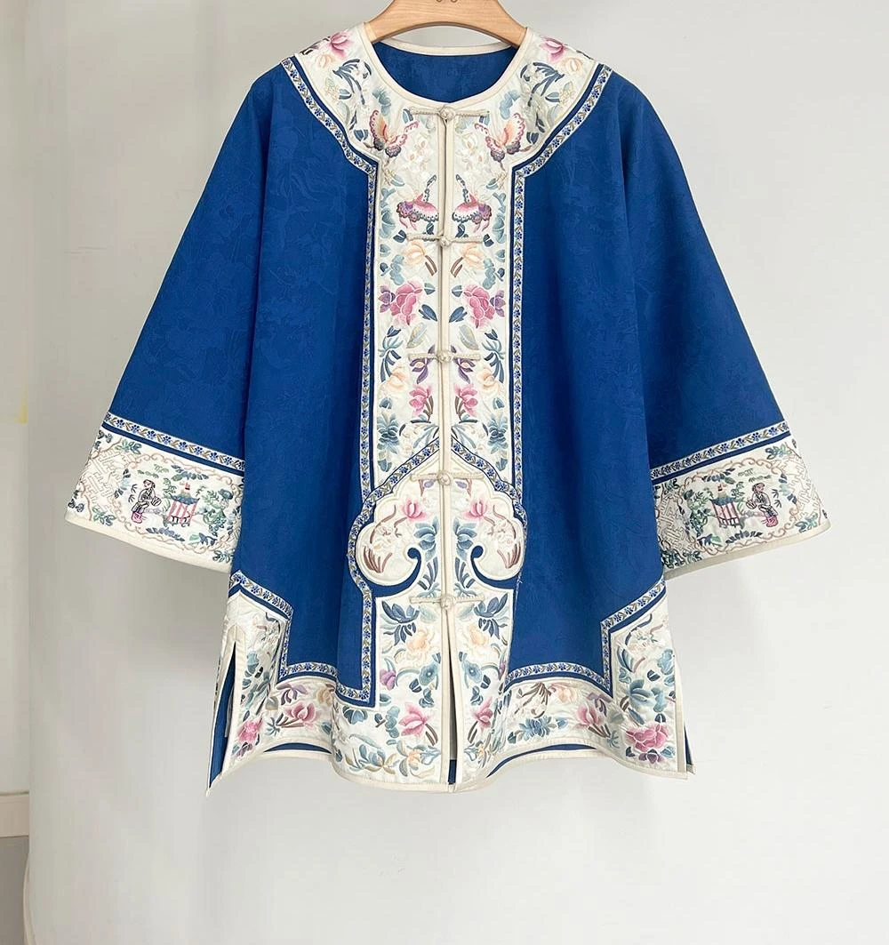 【十三郎】2025真丝刺绣对襟外套241824新