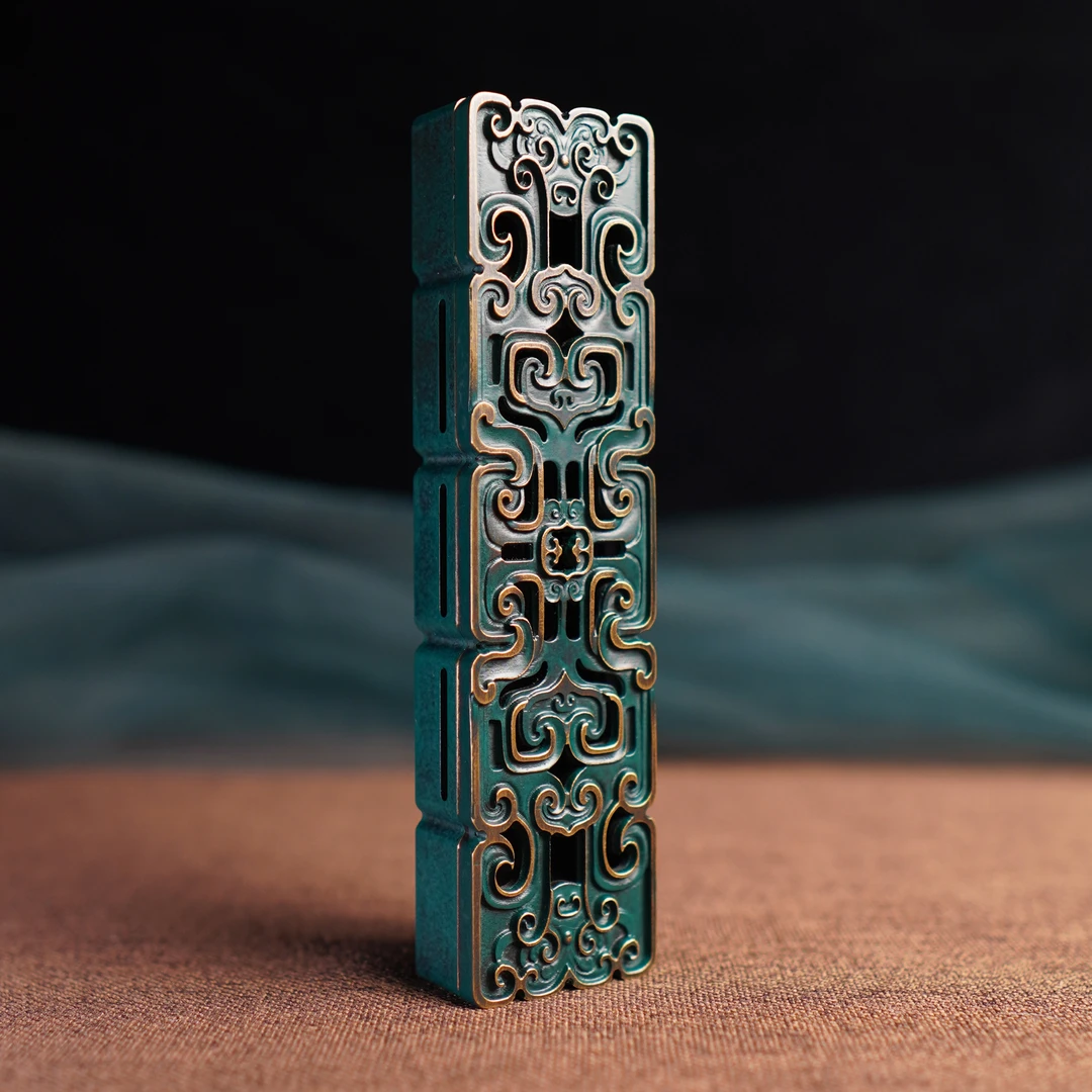 【金陵香录】饕餮黄铜卧香炉复古香炉茶室书房家居香薰摆件