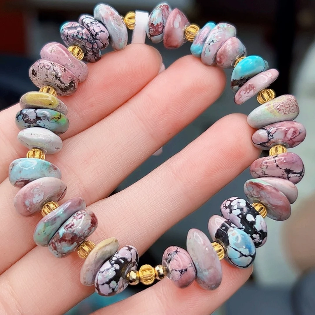 绿松石珠宝奇石18K金镶嵌