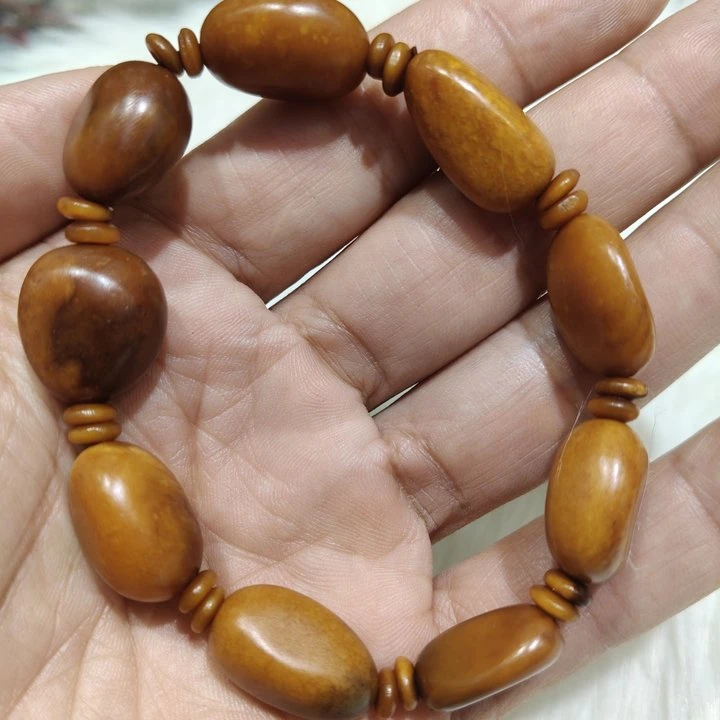 手链 黄沁石珠随形设计手串男女款单圈手链