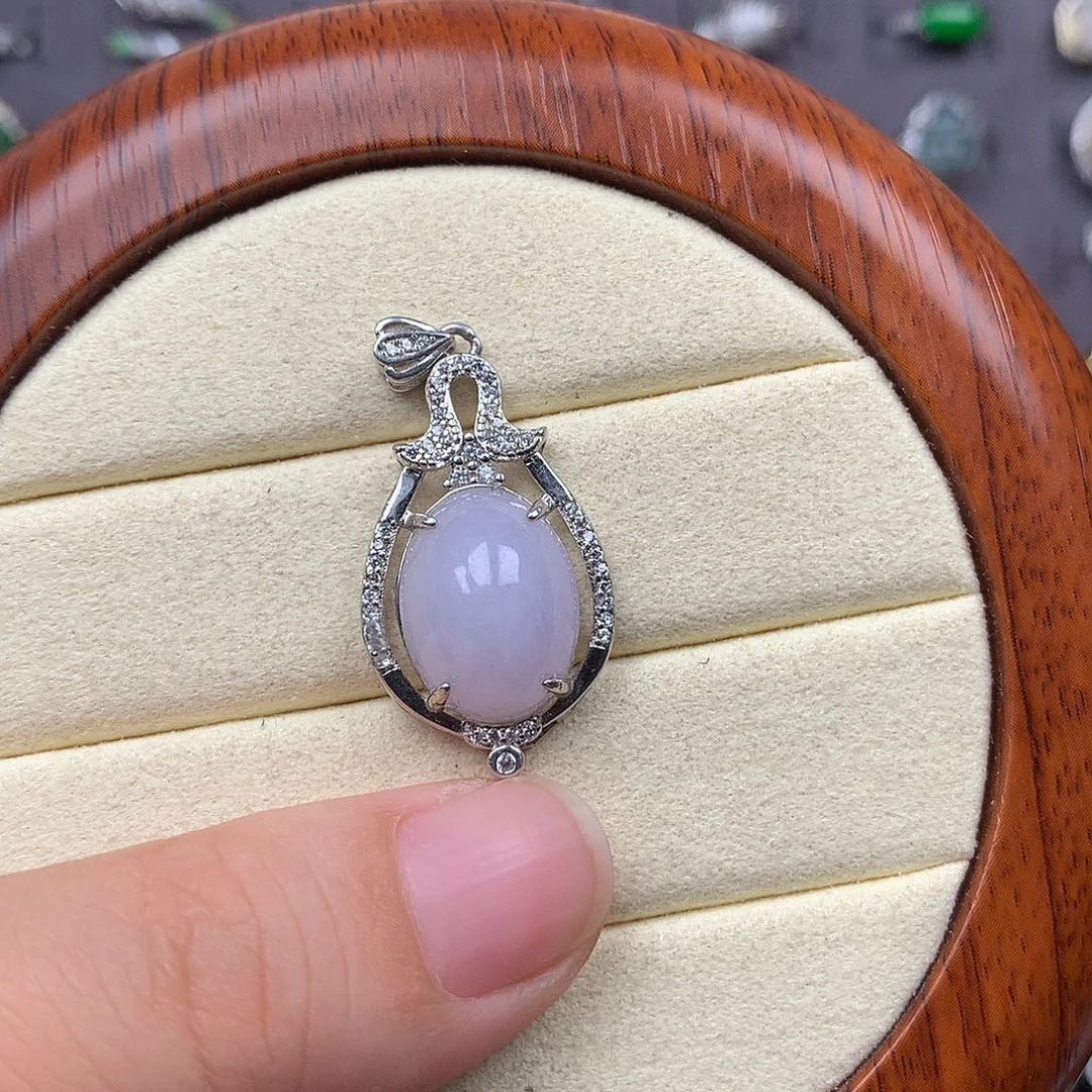 ~***~翡翠银S925镶嵌颈饰项链925