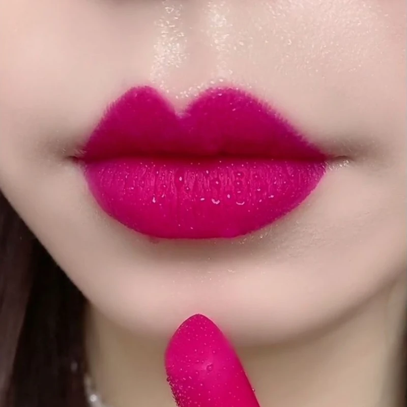 韩系火龙果色口红持妆丝绒雾面哑光不易沾杯氛围感素颜显白御姐范