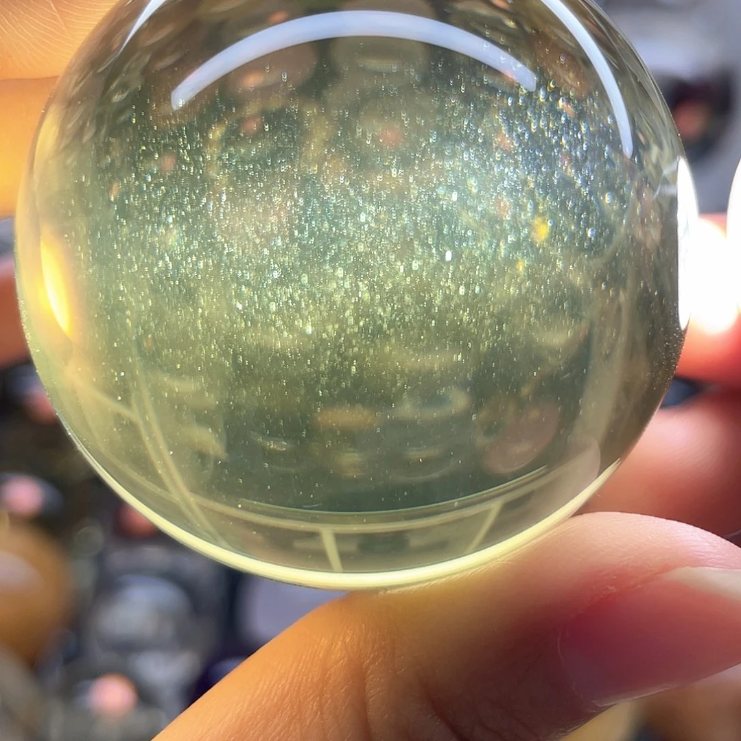 水晶未镶嵌珠宝半成品净体黄水晶金沙52