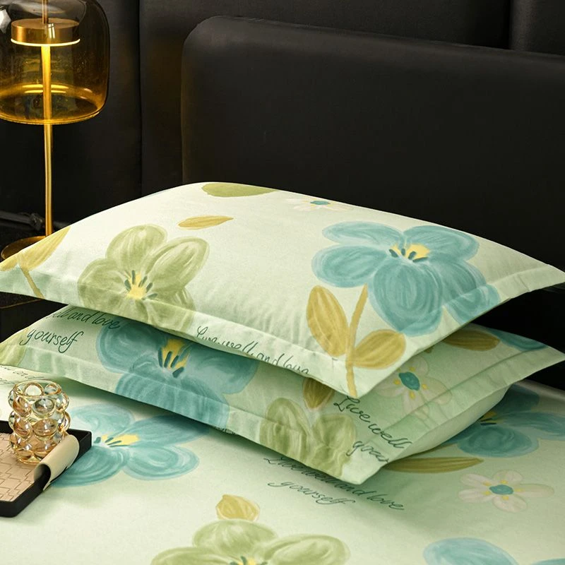 纯棉磨毛加厚枕头套全棉枕套一对装家用枕头芯套肤透气可爱成人