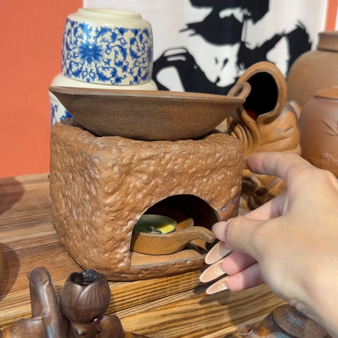 裸烧老岩泥原矿茶具