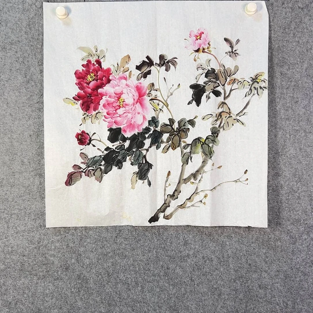 国画820 花鸟在此处飞翔也不太方便