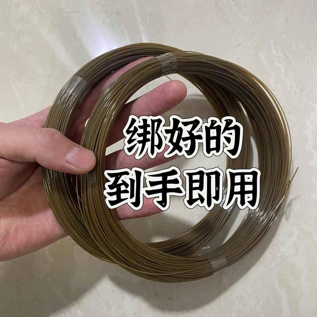 手工编织枯草色尼龙鱼线编织绳