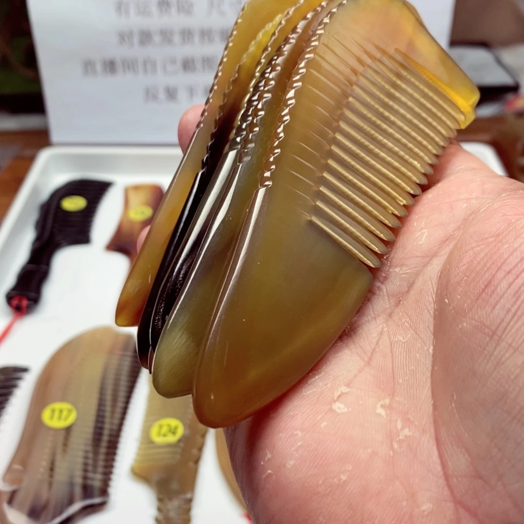 牛角梳牛角梳子梳头