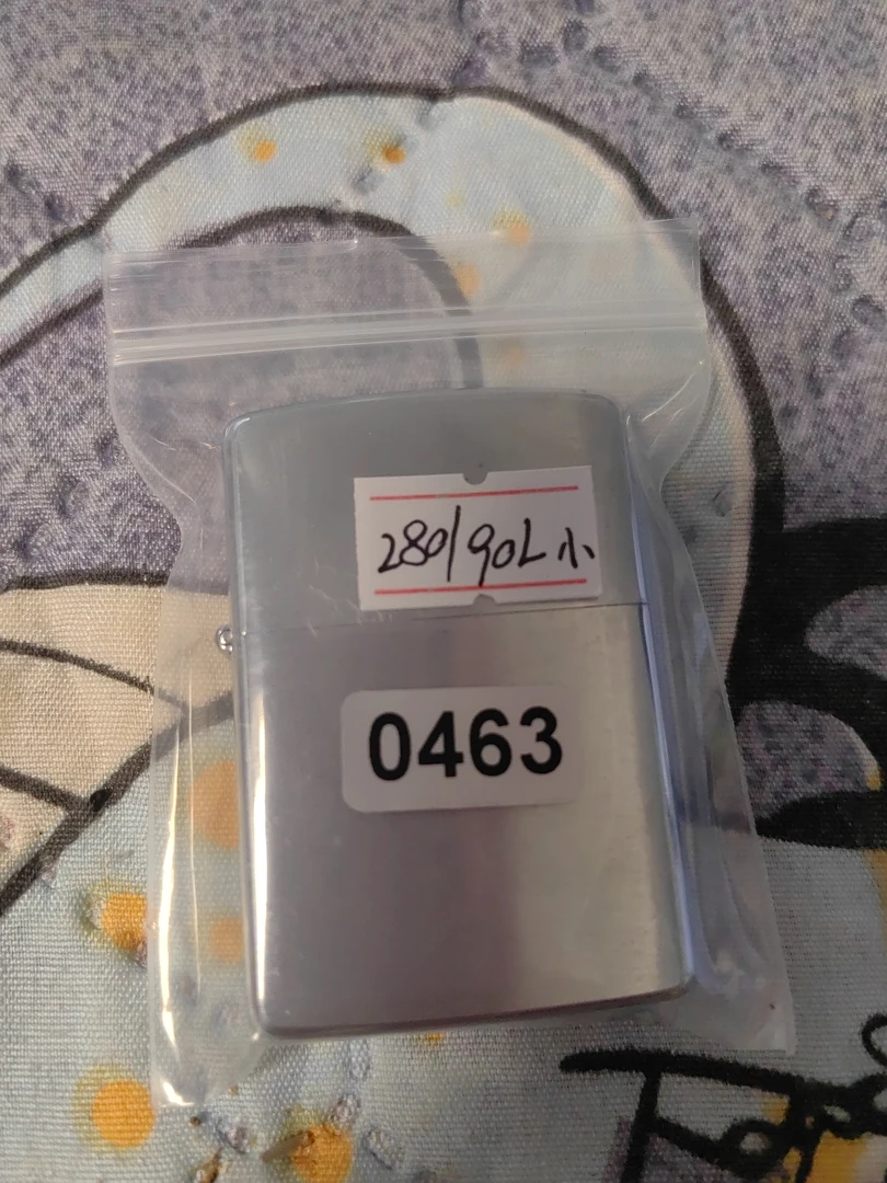 Zippo打火机回血90L镀铬拉丝光板-0463