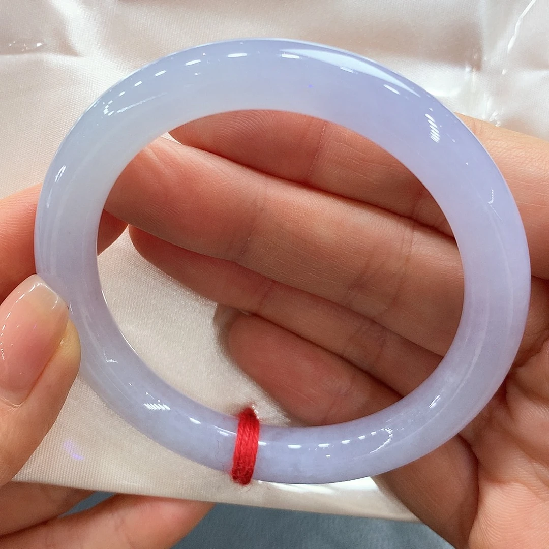 翡翠未镶嵌手镯55.7圆条两天鉴赏