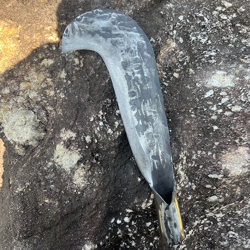 7砍山刀弹簧钢勾型砍柴刀劈材开路户外砍柴专用工具农用锋利弯刀