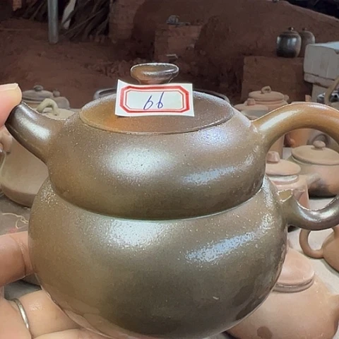戬谷龙窑柴烧茶壶66