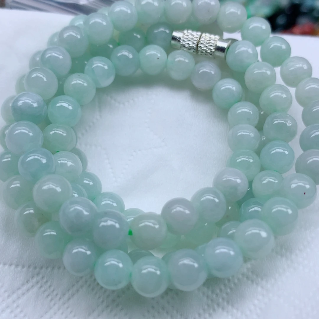 翡翠未镶嵌颈饰珠珠