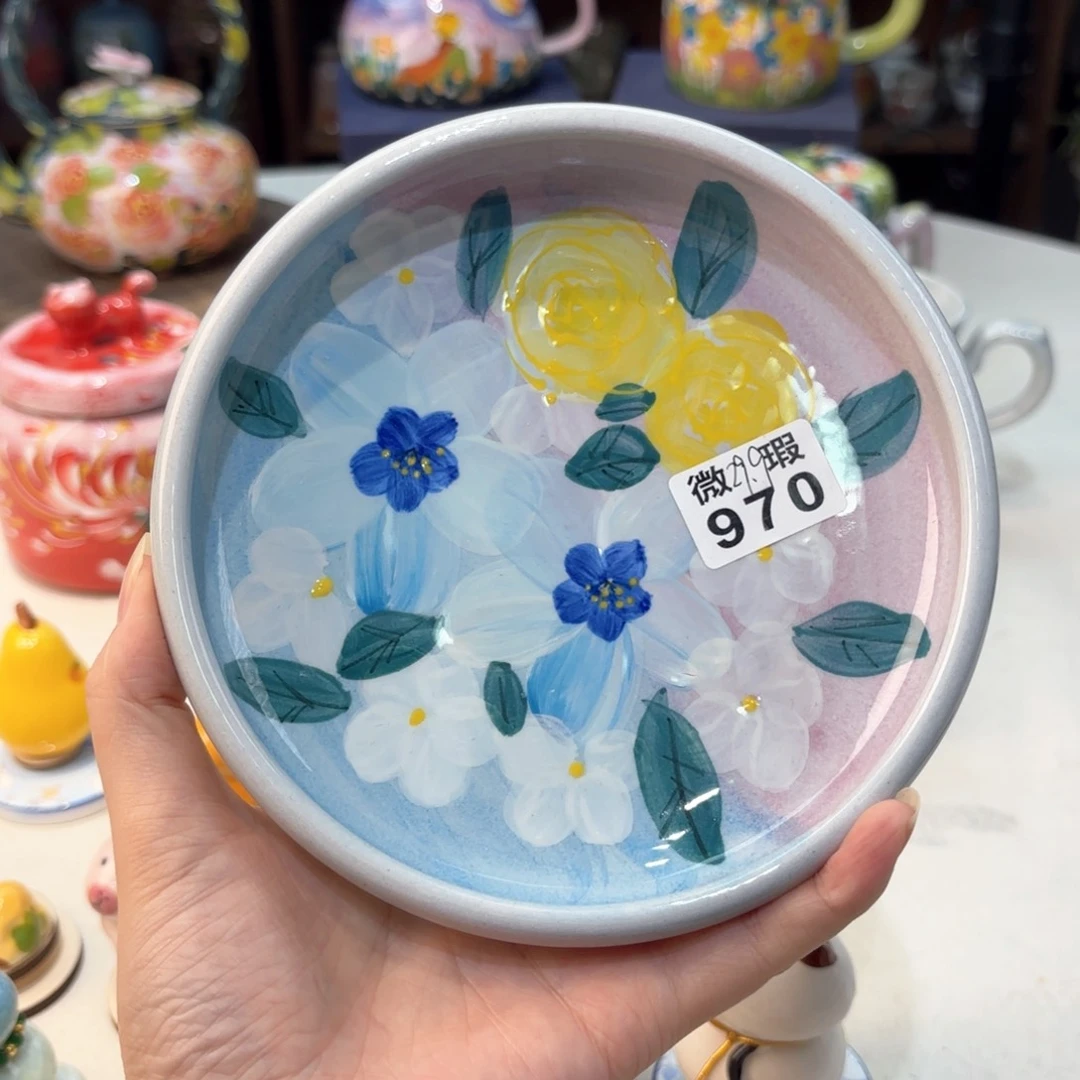 景德镇手绘高温釉下彩陶瓷茶具