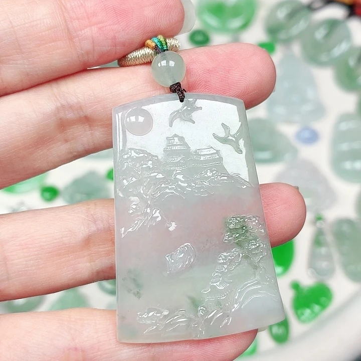 翡翠未镶嵌颈饰缅甸天然A货翡翠