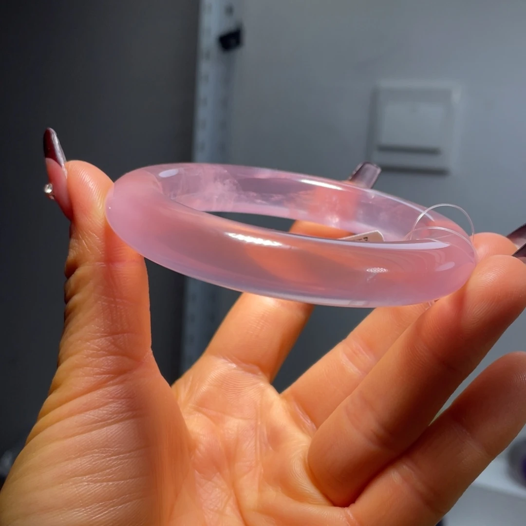 水晶手镯63圈口30号未镶嵌