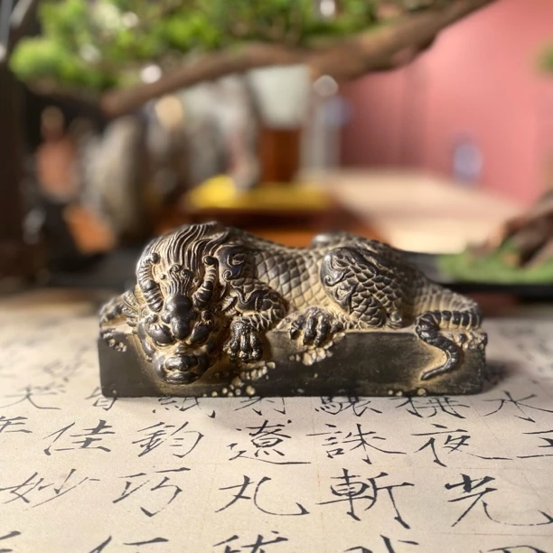 招财貔貅镇纸中式吸水兽茶桌玄关鱼缸装饰摆件