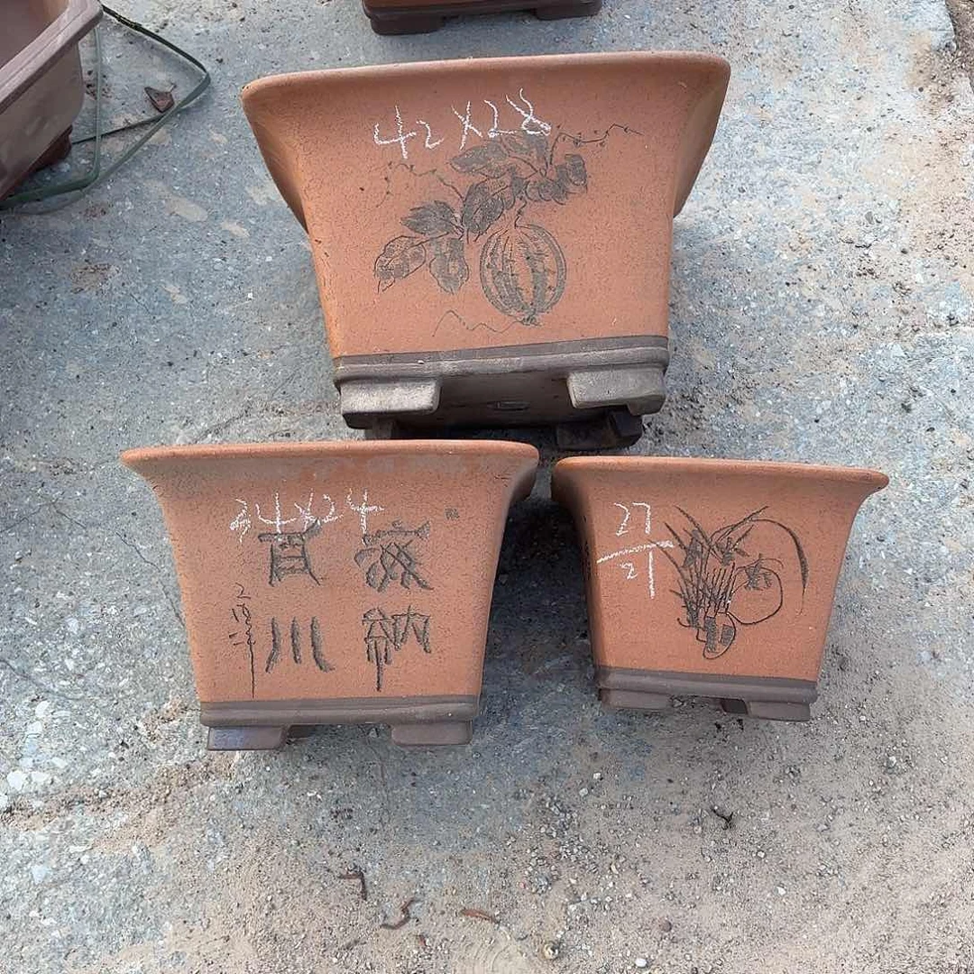 宜兴紫砂花盆，现货发