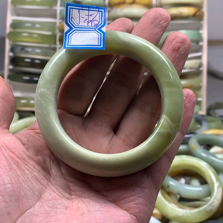 蛇纹石玉手镯未镶嵌小*●