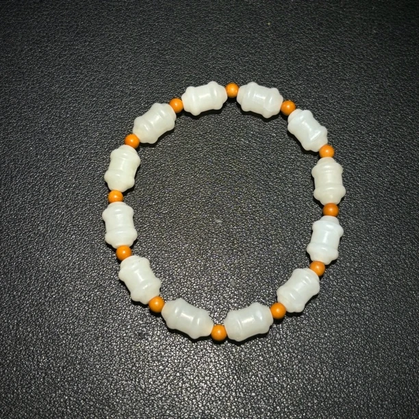 创汇和田玉竹节手串/古71770