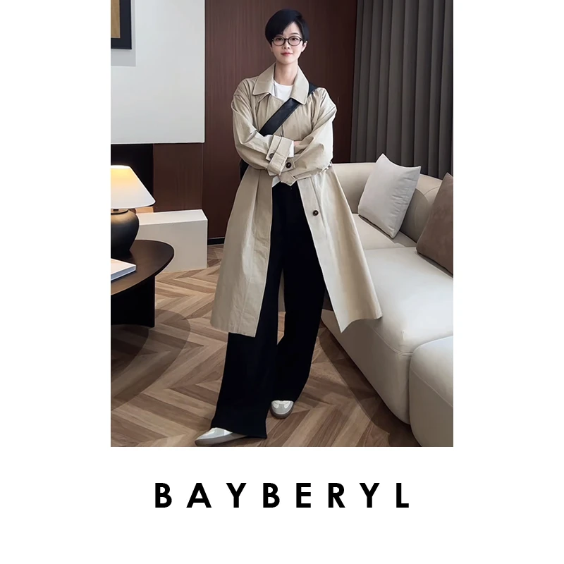 BAYBERYL老贝三醋空气裤*窄腰松紧显瘦25春休闲裤XXK4K1928