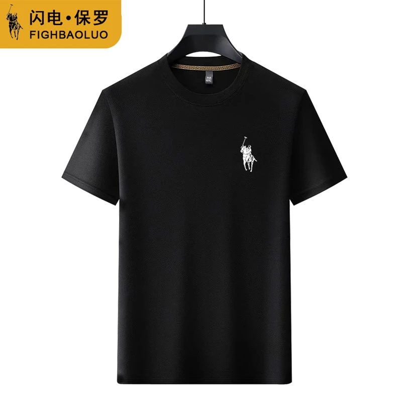 夏季冰丝多款短袖男女同款百搭宽松圆领时尚帅气男士休闲上衣