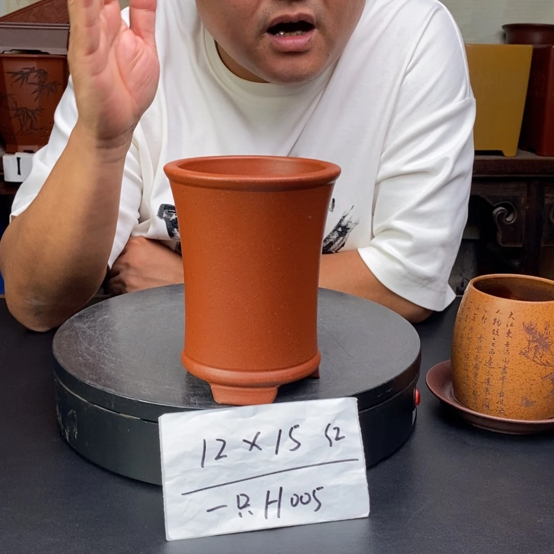 紫砂花盆货号一只H005