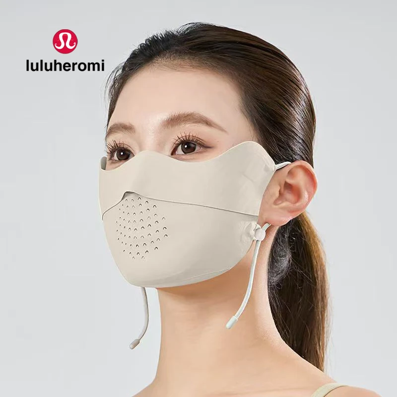 luluheromi2025夏季立体防晒凉感口罩女护眼防紫外线冰丝透气面罩
