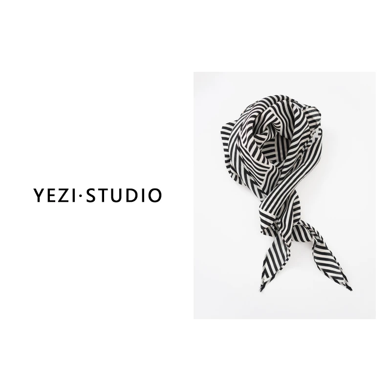 【几何回忆】12姆米百百桑蚕丝条纹几何花型菱形丝巾25242005