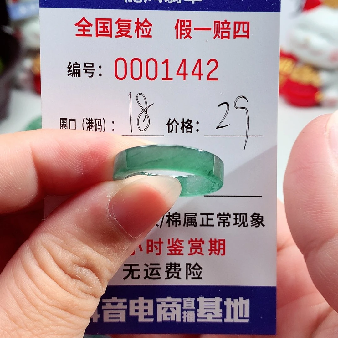 翡翠戒指未镶嵌1442