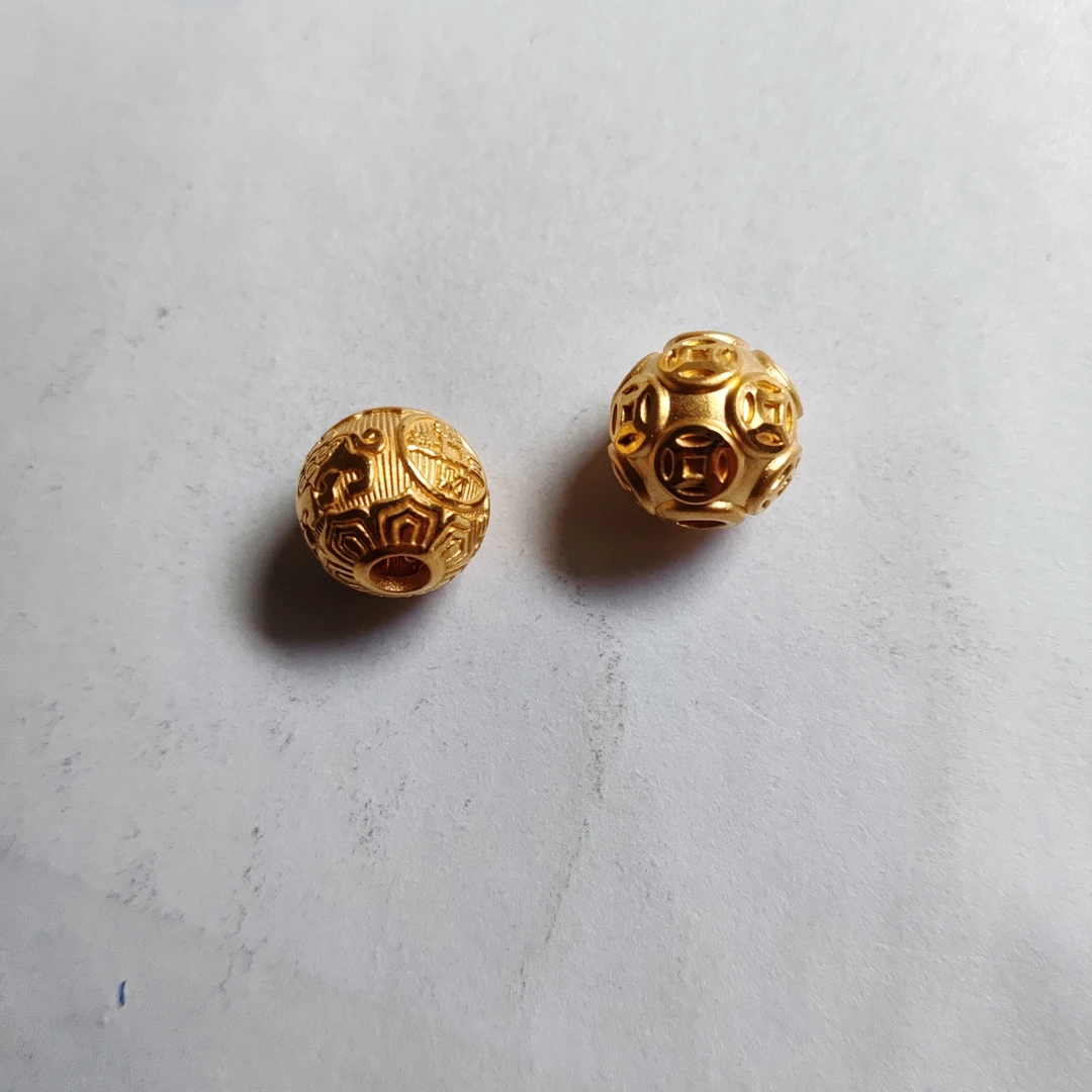 金元宝足金999貔貅珠子首饰
