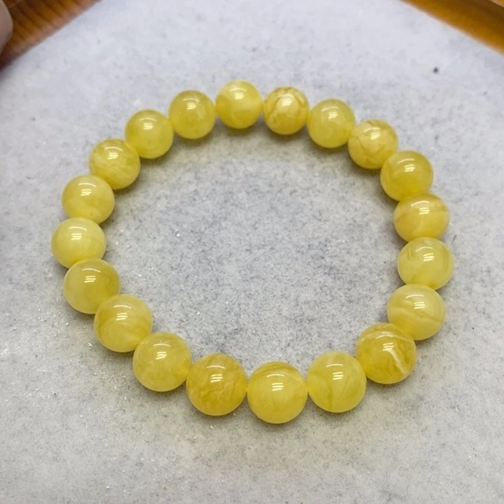 蜜蜡裸石未镶嵌手串