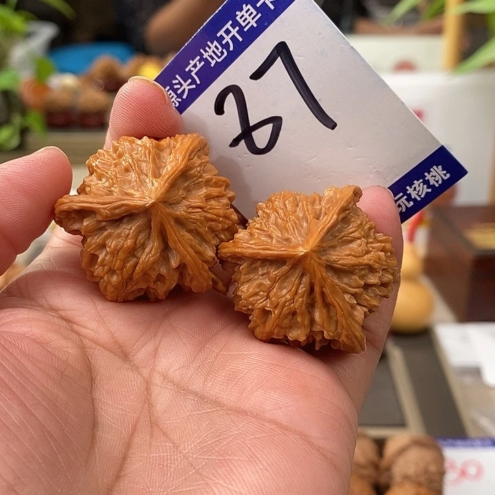 把件文玩核桃35天然盘山矮桩奔87号