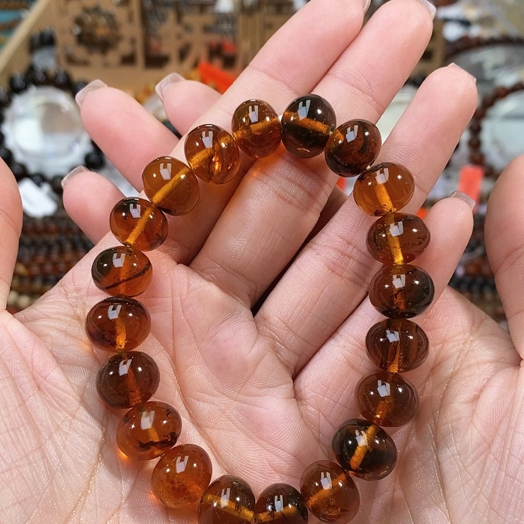 琥珀未镶嵌手链12➕