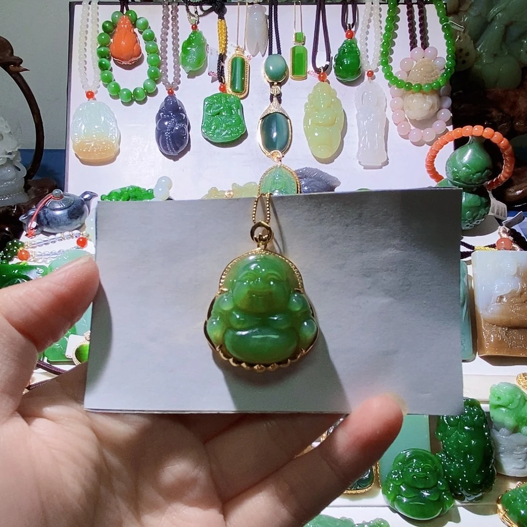 锦***a和田玉银S925镶嵌颈饰