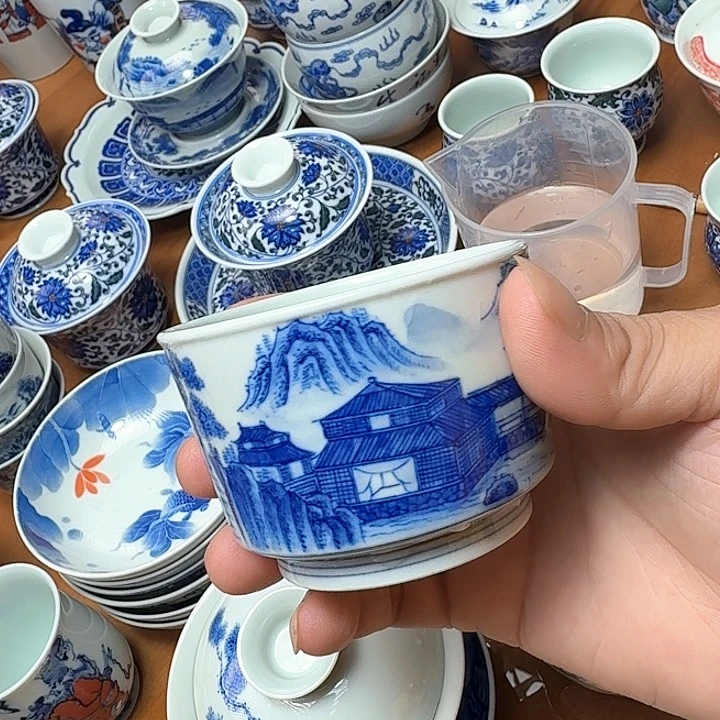 手绘山水福利款单杯