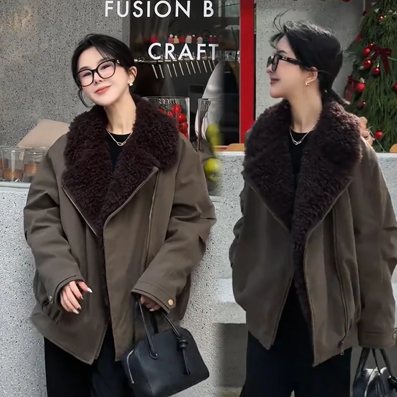 2025秋冬新款时尚显瘦气质网红高档洋气女高级百搭宽松大码外套潮