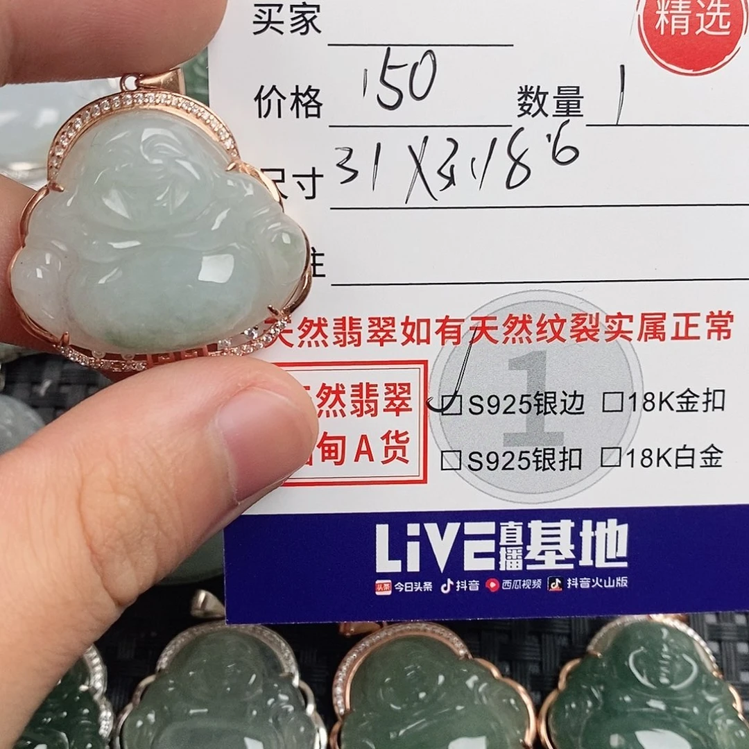 翡翠银S925镶嵌颈饰
