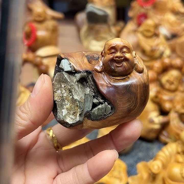 柏木太行崖柏手把摆件