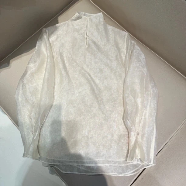 8271# 《琉璃衫》新中式国风时尚重工百搭打底衫复古长袖