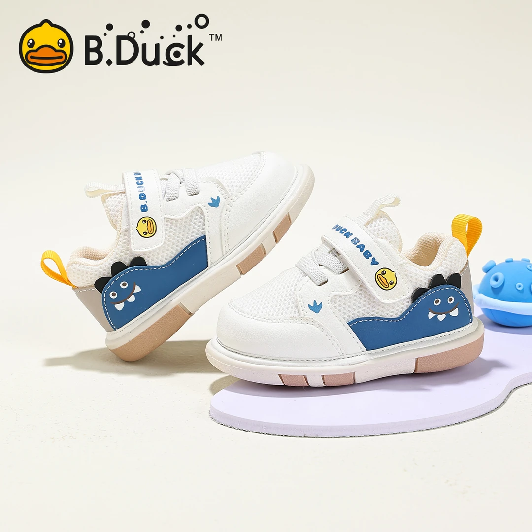 B.Duck【叫叫鞋】小黄鸭男宝宝2025秋新款鞋子软底1-2岁女童学步鞋