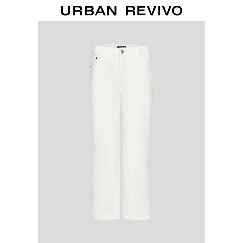 UR2025夏季新款女装简约百搭棉质喇叭休闲长裤UIS850046