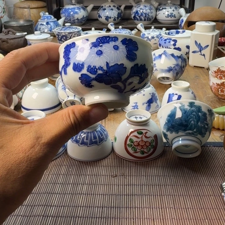 青花瓷器杯子茶具