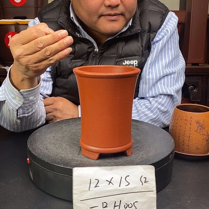 紫砂花盆货号一只H005