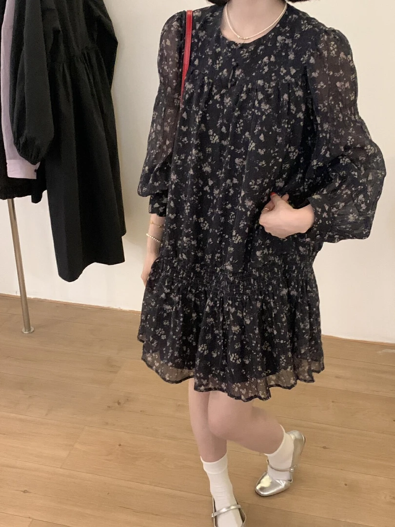 特 No退no换夏天就要穿碎花裙哦~法式碎花超级优雅仙气连衣裙