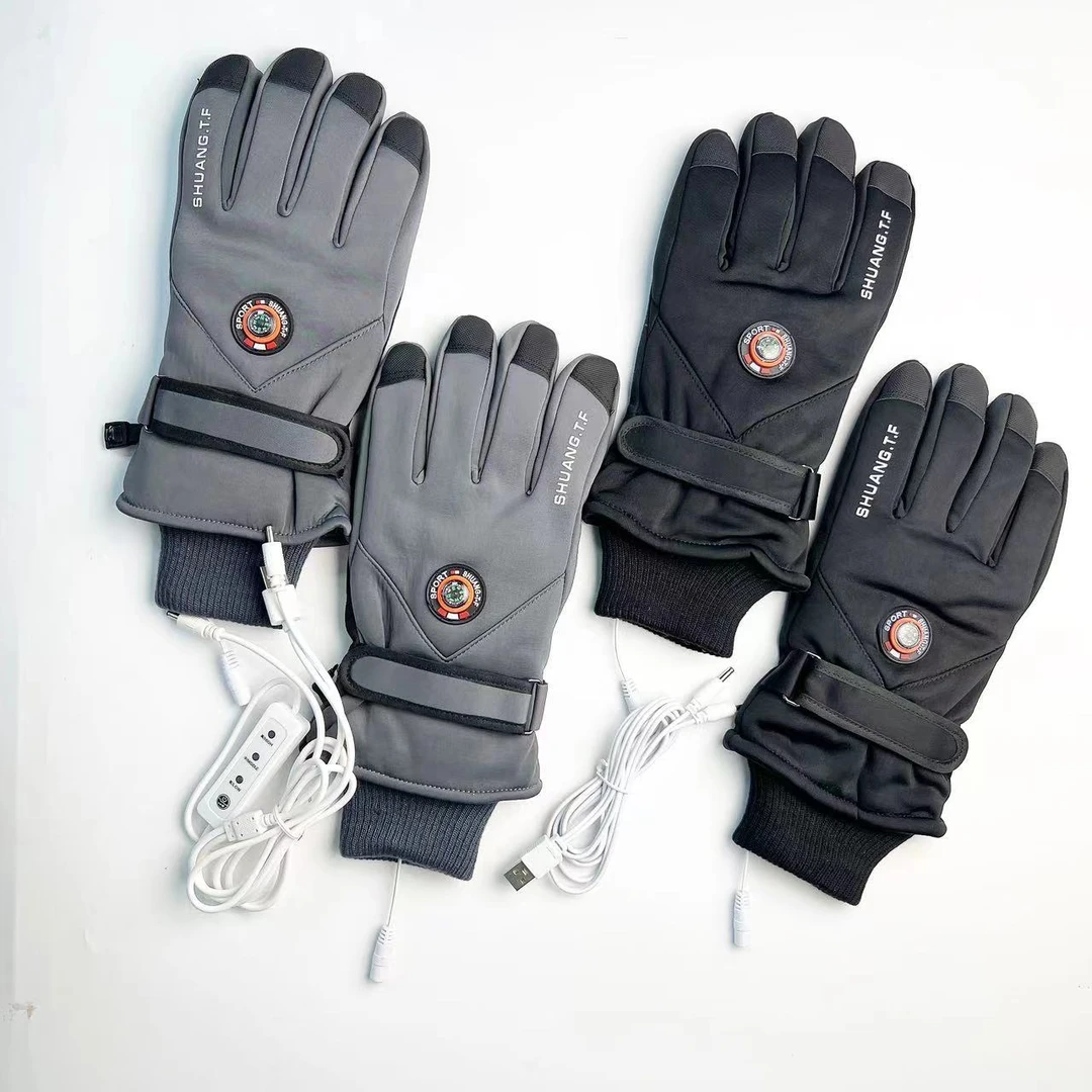 USB加热手套户外电动车手套4770