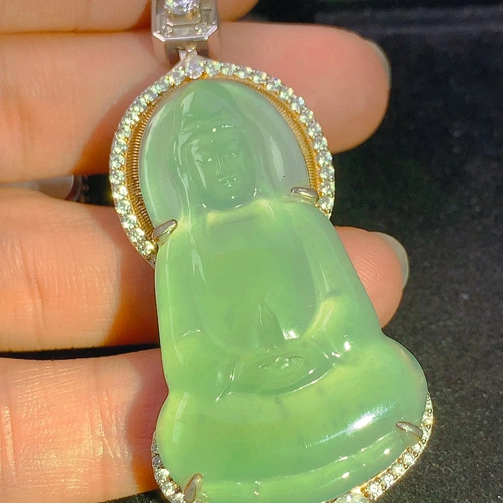 翡翠银S925镶嵌颈饰